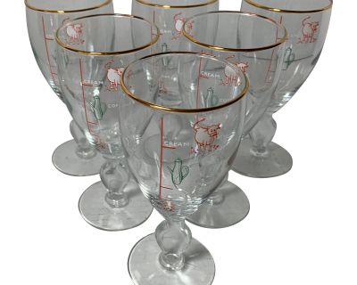 1960s Quirky Drinking Glasses- Set of 6