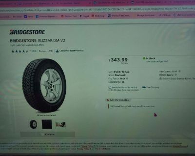BRIDGESTONE BLIZZAK DM-V2 p285/45r22 TIRES