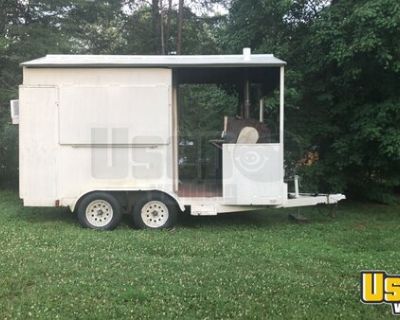 2002 7' x 14'  Barbecue Food Trailer Food Concession Trailer w/ Southern Yankee Smoker