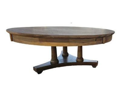 1960s Round Handmade Quarter Sawn Coffee Table