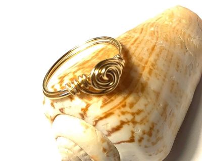 Gold Rosette Swirl Ring