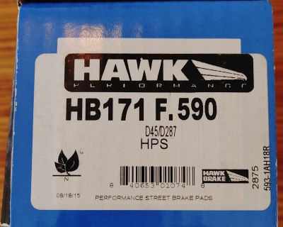 66-71 300SE and SEL New Sealed Hawk HB171.590 HPS Brake Pads For Front