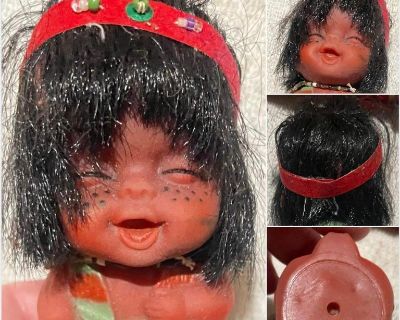 Old Vintage 1960's Moody Cuties Baby Indian Rubber Baby Doll