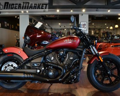 2025 Indian SCOUT BOBBER LTD, SUNSET RED SMOKE