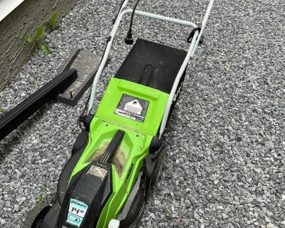Green works electric lawn mower