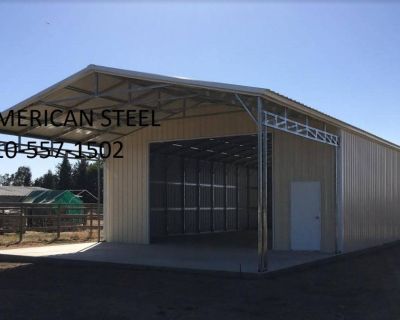 American Steel Metal RV Car Ports Garages Work Shops Auto shops Auto Body shop Detail Shop Barns Arenas Ware house storage Ag building custom enclosures man cave garage for your toys Quality all metal galvanized square tubing buildings for all your needs call today Bill 510-557-1502.

* Are base 12x21 car port structure roof only on your cement gravel or dirt pad starts at $2580 but we can buil...