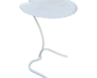 Vintage John Salterini Style Lily Pad Leaf Shaped Side Table