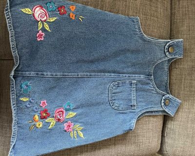 Jean dress with embroidery