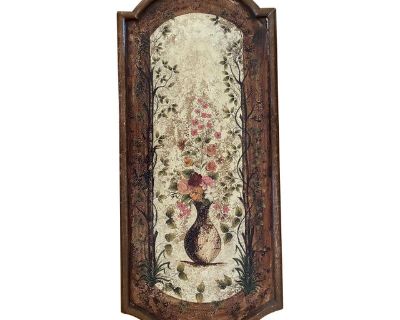 1990s Maitland-Smith Still Life Floral Painting Panel