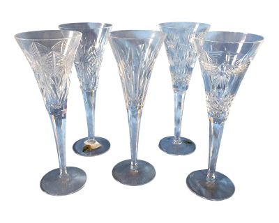 Vintage Waterford Crystal Toasting Flutes From ‘The Millennium Collection: A Toast to the Year 2000’s- Set of 6