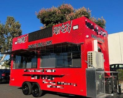 2021 8' x 18' Kitchen Food Concession Trailer with HCD Insignia + Fire Suppression