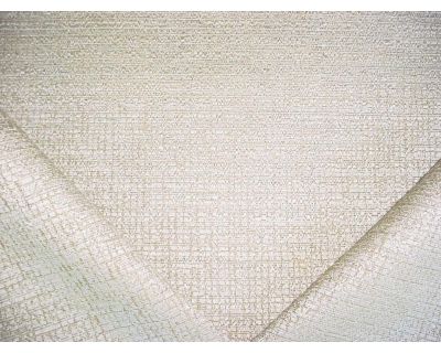 Pollack 4180 Glimpse in Shell - Metallic Silver Beige Strand Faux Silk Upholstery Fabric - 2-3/8 Yards