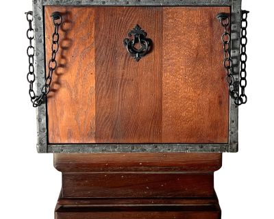 Gothic Spanish Chest in Wood and Iron, Early 20th Century