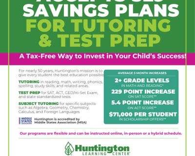 Huntington Learning Center Accepts 529 Plan