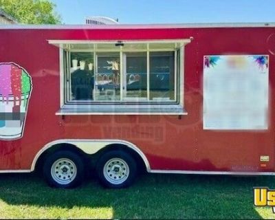 2021 8.5' x 16' Shaved Ice Trailer | Snowball Concession Trailer