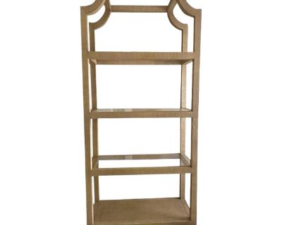 Newport Beachcomber Raffia Etagere by Lexington