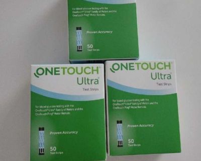 One Touch Ultra test strips 150 count. Expiration 1/31/2023
