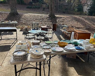 4162 Stonechat Ct, Roswell, GA. More like an estate sale! Kitchenware, vintage clothes and furniture