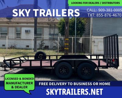 2026 Sky Trailers Utility Trailer 8.5x14x1 (2-3.5K) TILT FRONT