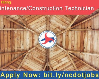 Maintenance Construction Technician - Entry Level!