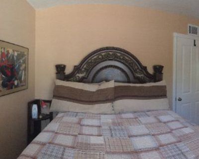 Furnished (can be unfurnished if you prefer) room available in our 3br/2ba house located just south of the 56 and west of the 15 in Rancho Penasquitos just 10 minutes to Miramar MCAS.. We are a former military gay male couple with 1 big well behaved dog (one of us works for the Airlines so if you are willing to take care of the dogs when we travel we can give you a guest pass) House has cable i...