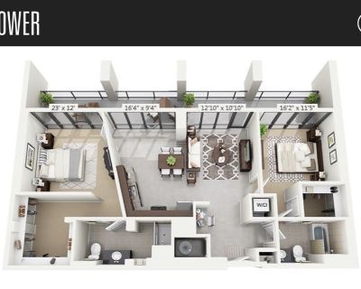 2 Bed / 2 Bath Apartment - Del Ray