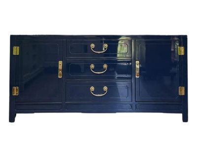 1970s Lacquered Asian Chinoiserie Buffet - White Furniture Co.