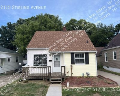2115 Stirling Avenue. 3-bedroom, 1-bath bungalow. Hardwood floors in living room and bedrooms. Two bedrooms on the first floor. Third bedroom upstairs has knotty pine walls. Unfinished basement with washer/dryer hook-ups. Large back yard. No garage. One pet allowed (one cat or one small dog, less than 40 lbs). $300 non-refundable pet fee. $25 monthly pet fee. Tenant pays all utilities. Tenant i...