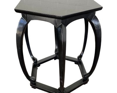 1960s Black Lacquer Side Table by Michael Taylor for Baker