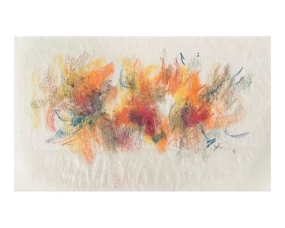 John Von WichtAbstract Pastel Crayon Drawing Color Abstract, Seasonal Letter John Von Wicht