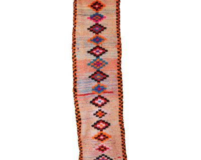 2000's Moroccan Colorful Runner Rug - 12 X 3 Ft