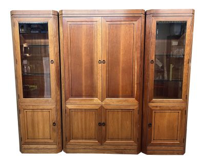 Stickley Aged Old Mansion Cherry Media Cabinets- Three Piece Set