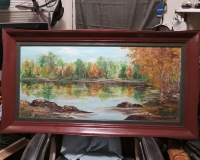 PRICE REDUCED TO $175.00. Signed by artist Marjorie Marjanen is a beautiful original signed, etched painting on wood panel set in 2 wooden frames. This is a very solid and unique piece of art. Other artwork by this Artist hangs or was hung in the Finnish Embassy in Washington D.C. Additional researched information of this Artist Marjorie Marjanen has been printed out and can be given to you wit...