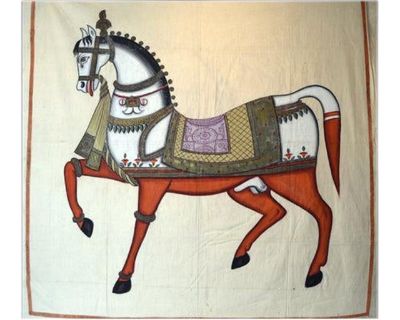 Antique Mughal Indian Horse Painting