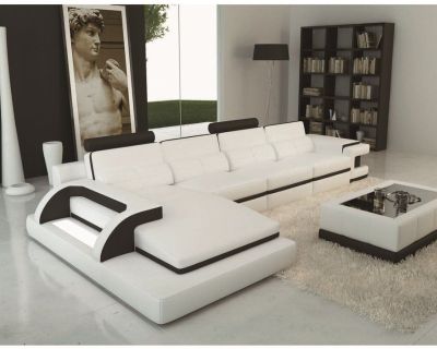 Add an Additional Decor with Black & White Themed Sofa