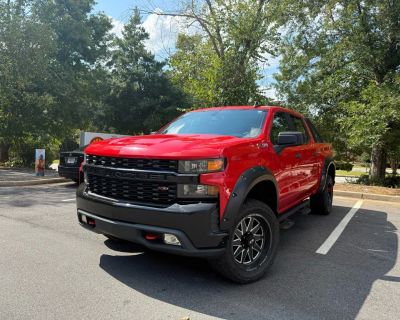 Mileage: 94,565. Year: 2020. Make: Chevrolet. Model: Silverado 1500 Crew Cab. Trim: Custom Trail Boss Pickup 4D 5 3/4 ft. Automatic, 6-Spd HD w/Overdrive transmission. Exterior: Red. Interior: Black. Interior: Power Windows, Keyless Entry, ABS (4-Wheel), Towing Pkg, V6 EcoTec3 4.3 Liter, Side Air Bags, StabiliTrak, SiriusXM Satellite, Power Steering, Power Door Locks, Oversized Premium Wheels 2...