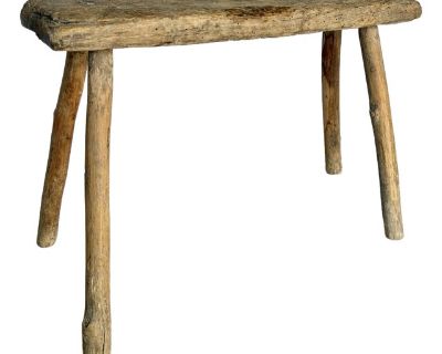 19th Century French Primitive Wood Bench