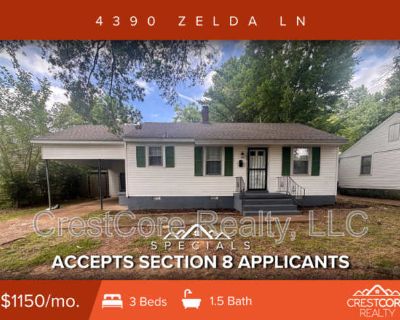 3 Bedroom 2BA 1115 ft Pet-Friendly House For Rent in Memphis, TN