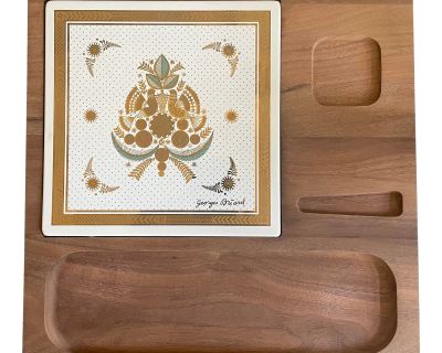 Mid Century Modern Teak Serving Board by Georges Briard - Signed
