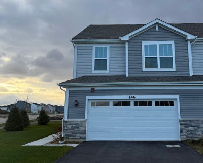 146 Henderson Street, Townhome. Welcome to this stunning end-unit townhome in highly desirable Hudson Pointe II community of Oswego!. Built recently this home blends modern comfort with family friendly living, featuring 3 spacious bedrooms + a versatile loft, 2.5 baths and approx. 1,717 sq ft. of bright, open space. The main floor offers an airy open-concept layout where the living, dining, and...