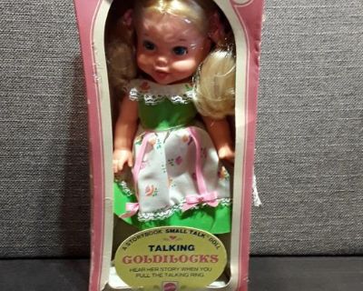 G8 Vintage Mattel Talking Goldilocks Doll With Box Box Is 12.75" Tall 6" Wide 3" Deep