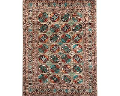 Vintage Caucasian Kazak Wool Rug With Repeating Medallions – 168x231 Cm