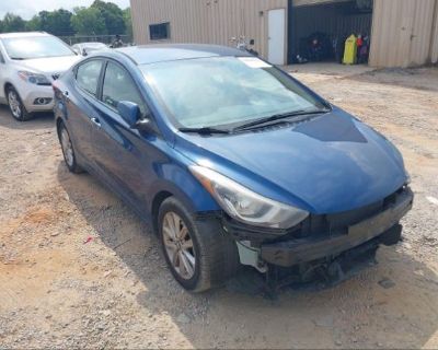 Salvage Blue 2015 Hyundai Elantra Se