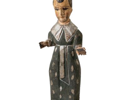 20th Century Carved Polychrome Spanish Colonial Style Santos Figure