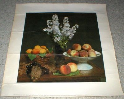 Flowers & Fruits Art Print (Bouquet Du Julienne Et Fruits) by Henri Fantin-Latour