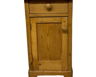 19th Century European Pine Pot Cupboard Nightstand