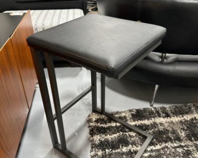 Sunpan Industrial Style Backless Grey Seat, Steel Base Counter Stool