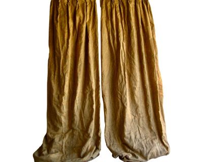 1980s Vintage Fortuny Lucrezia Pair of Curtains/Drapes