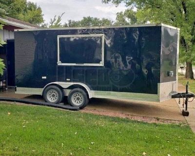 2022 7' x 16' Empty Concession Trailer | Mobile Vending Unit