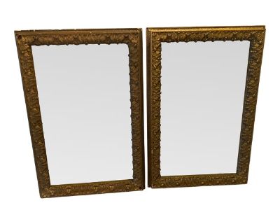 Pair of Large Carved Antique Frames Gilt 28 X 42